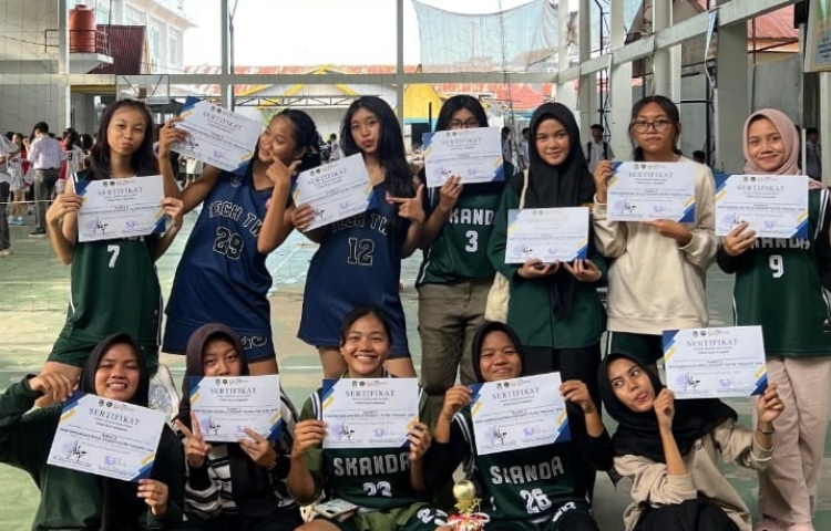 Juara 3 Basketball Putri, dan Runner Up 1 team basketball Putra Santa Maria cup basket ball, Santa Maria Pekanbaru 2025